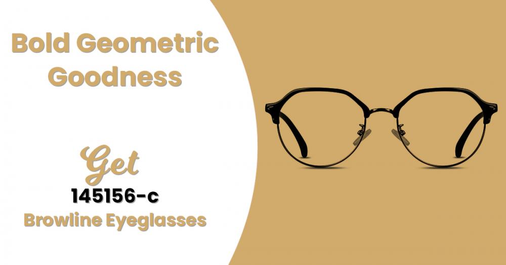 5) Bold Geometric Goodness - Get 145156-c Browline Eyeglasses