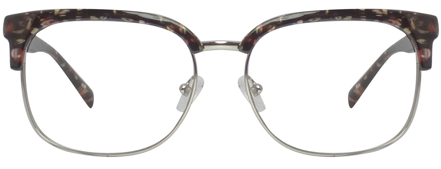 Charleston Club Master Eyeglasses Black, Brown & Silver Frame