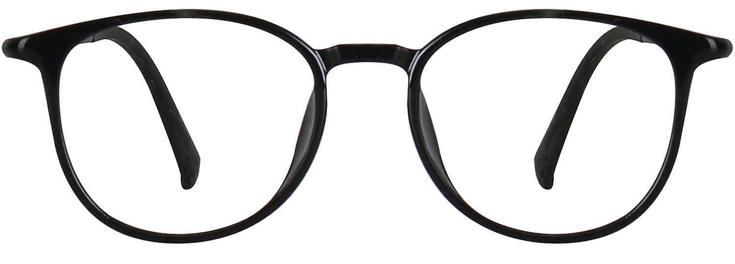 black round eyeglasses