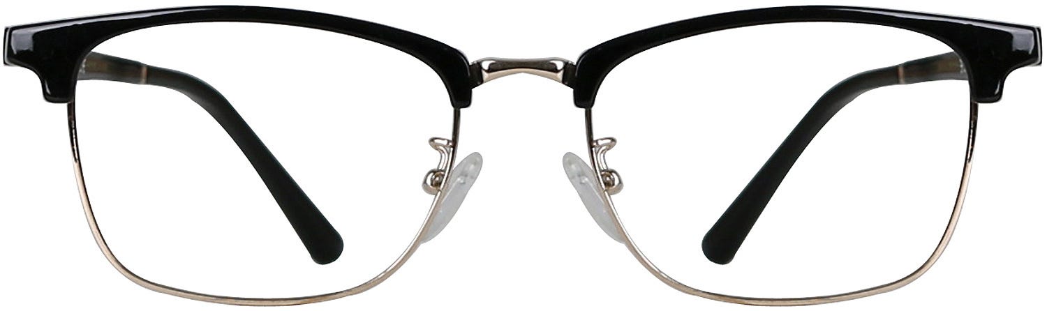 Rectangular browline sales glasses