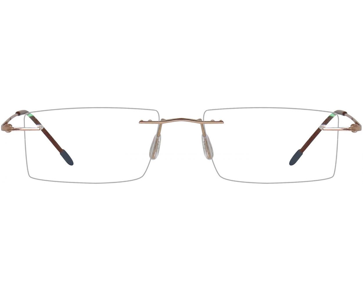 Rimless Rectangle Eyeglasses 143576 