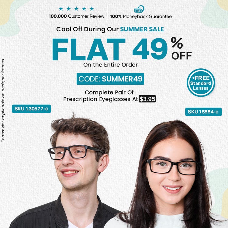 Flat 49% OFF On The Entire Order CODE: SUMMER49