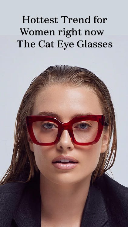 Womens cat eye glasses sales