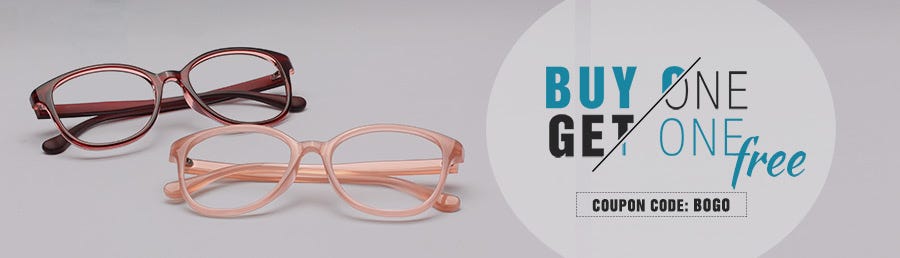 Glasses two sales for one offer