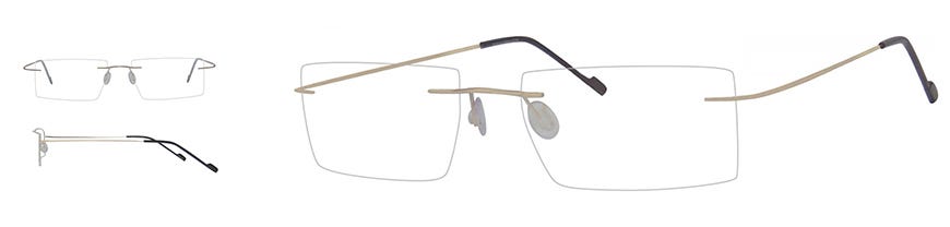 rimless eyeglasses frame