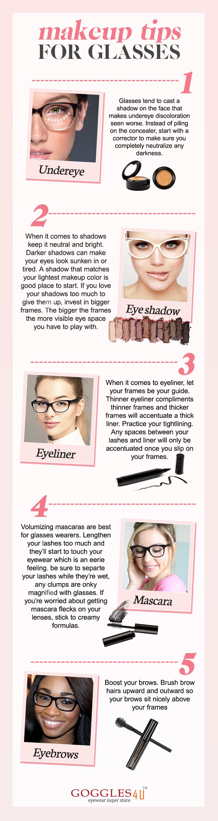 5 Vital Makeup Tips For Girls Glasses - Goggles4u.com